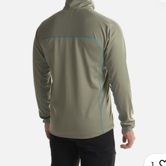 Merrell Mens Soft Shell Windbreaker Jacket Lightweight Zip Up Green Medium - Picture 12 of 14